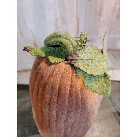 Orange gourd pumpkin fall Harvest Halloween decor figure - Picture 3 of 7